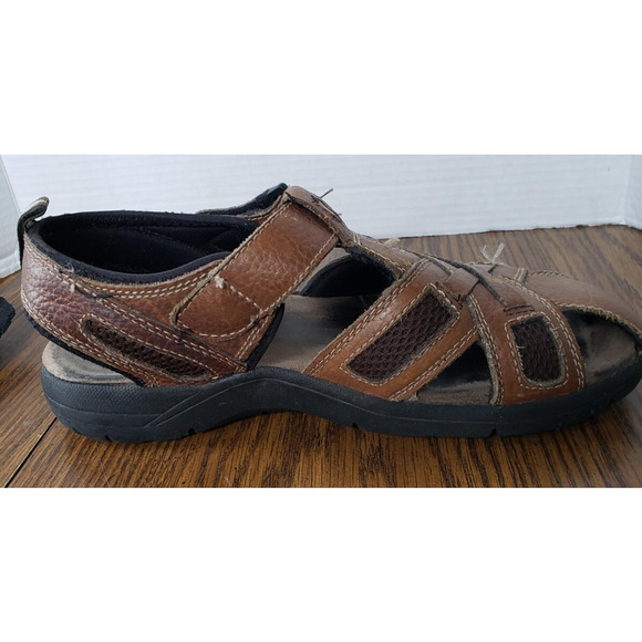 Thom Mcan Mens Sandals Size 10 Leather Strap Fisherman Slingback - Picture 13 of 16